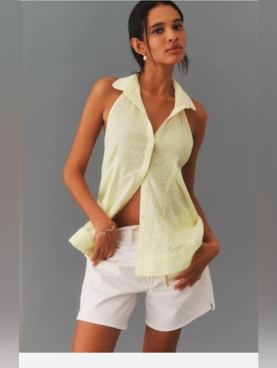 Anthropologie Tops - XSP By Anthropologie Button-Front Halter Swing Blouse NWT